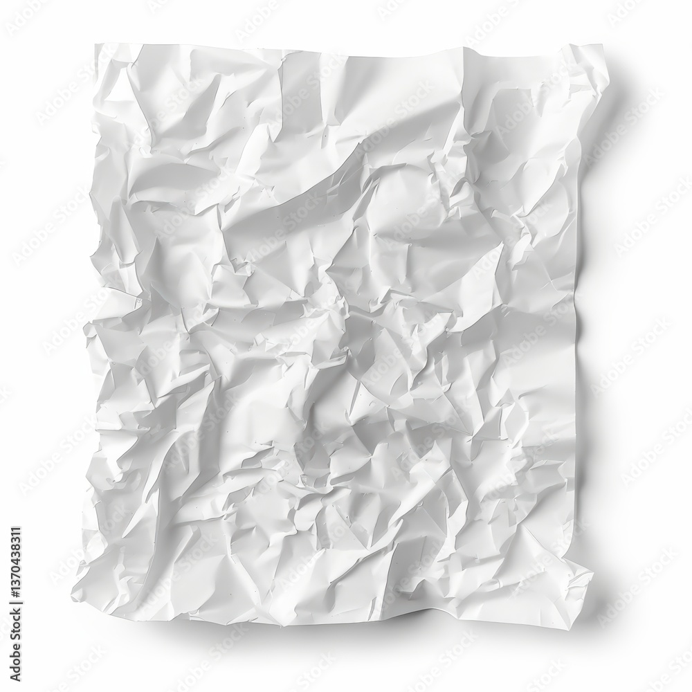 Obraz premium Crumpled white paper texture background