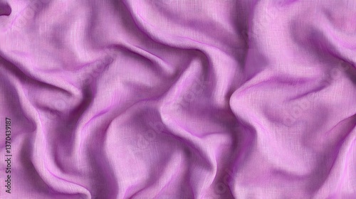 Draped Lavender Linen Fabric Texture Background