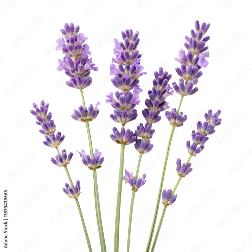 Obraz premium Lavender flowers isolated on transparent background. Png