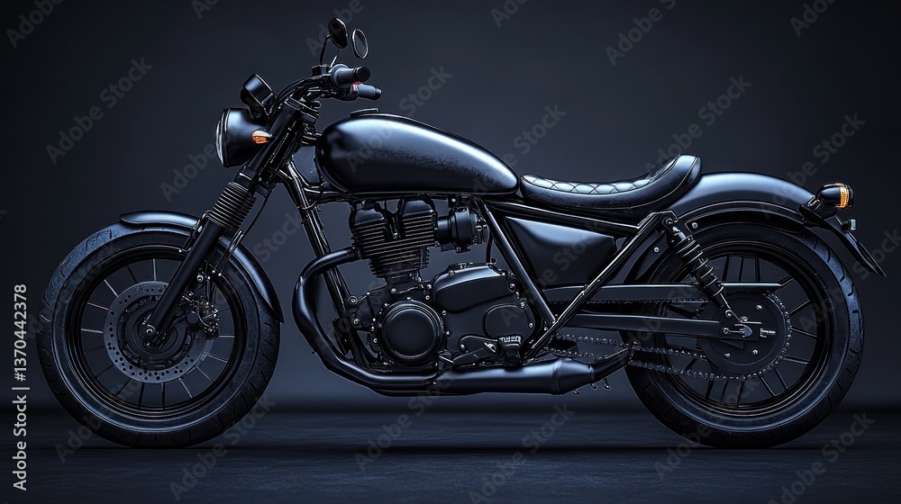 Black motorcycle profile Black motorcycle profile