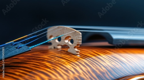 Close-up violin bridge