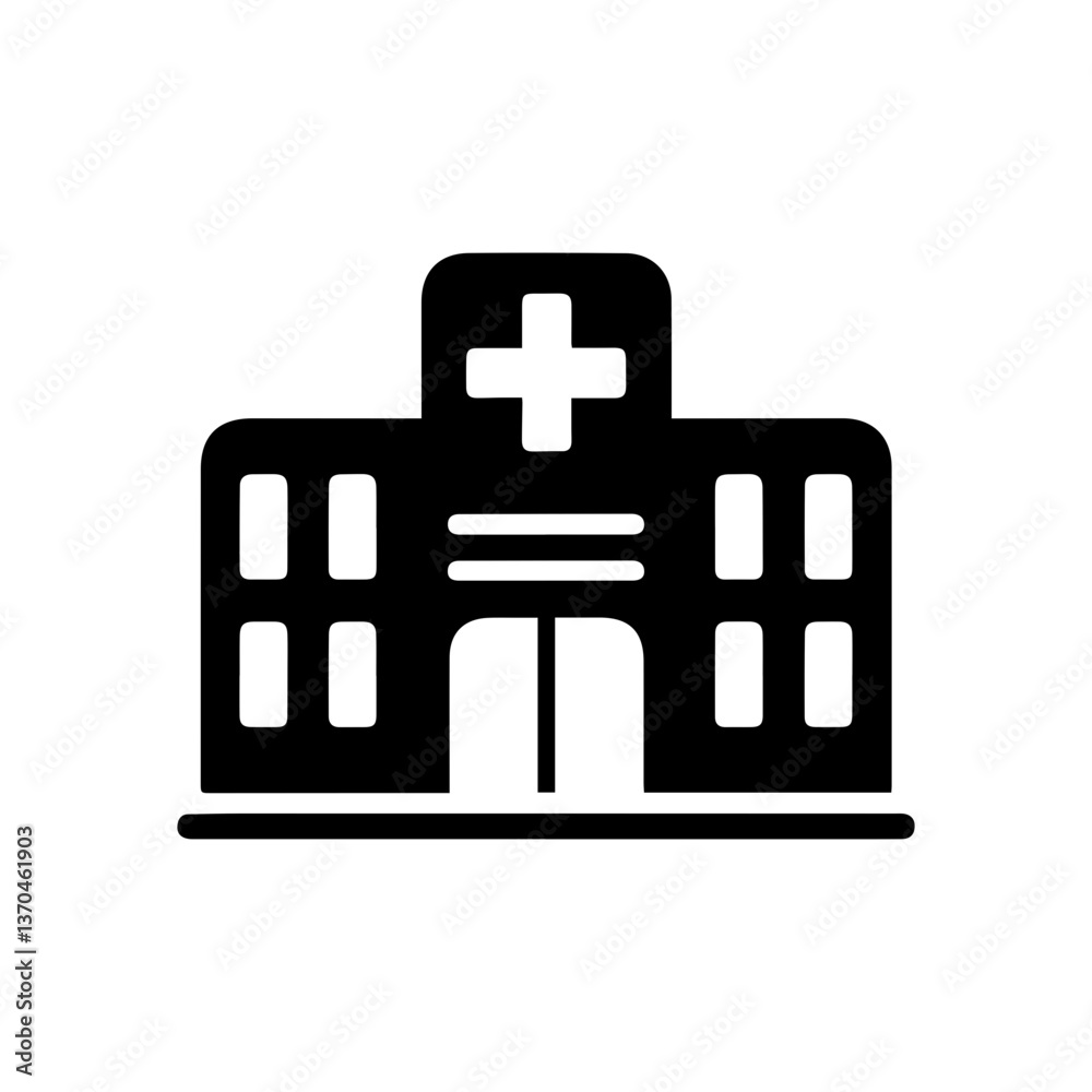 Obraz premium Hospital sign icon with transparent background 