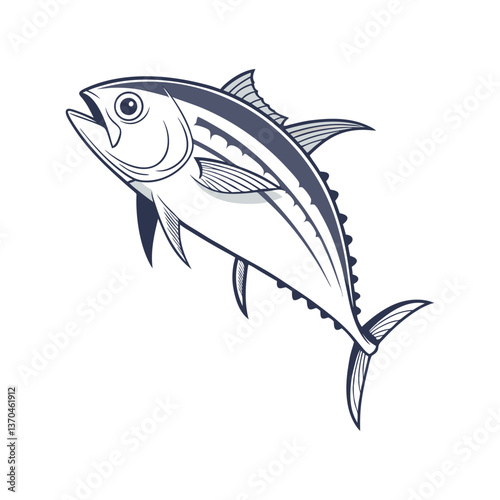 marine fish- Rippleback Jack vector art illustration