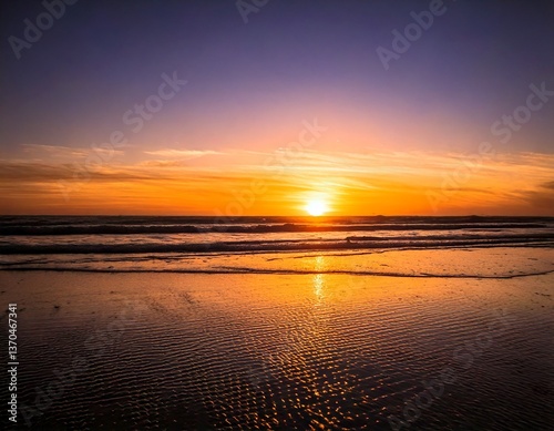 Sunset Over the Sea