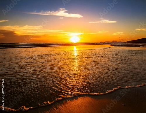 Sunset Over the Sea