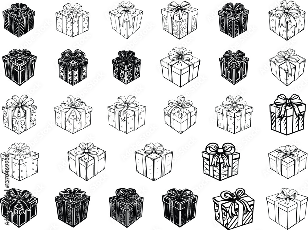 Obraz premium Gift Box SVG Bundle