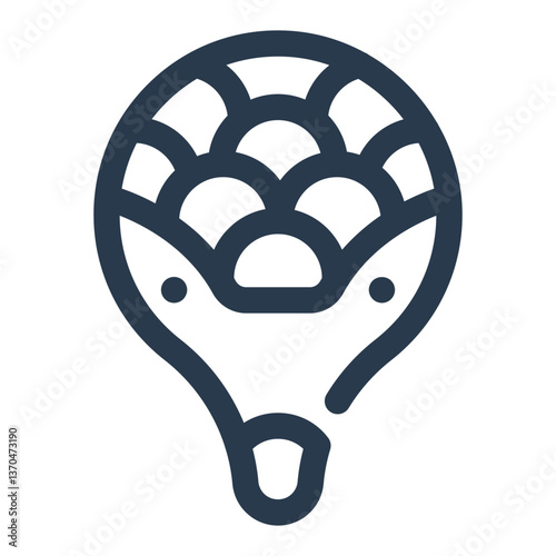 Pangolin with Overlapping Scales in Circular Formation