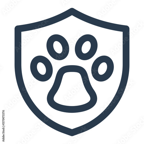 Wildlife Protection Badge with Pawprint Inside Shield