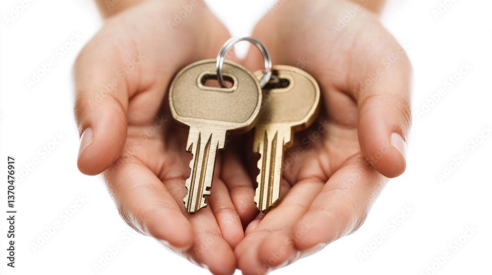 Businessman Real Estate Agent Holding Keys Businessman Real Estate Agent Holding Keys