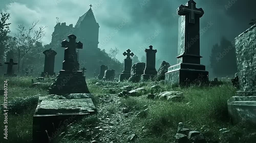 cemetery in autumn