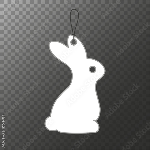 Rabbit price tag. Sale sticker. Price tags for design. Label. Easter price tag.