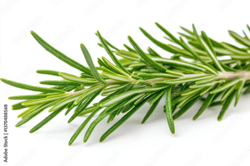 Fresh Rosemary Herb Sprigs with Aromatic Leaves Arranged on Clean White Background for Culinary and Aromatherapy Concepts Fresh Rosemary Herb Sprigs with Aromatic Leaves Arranged on Clean White Background for Culinary and Aromatherapy Concepts