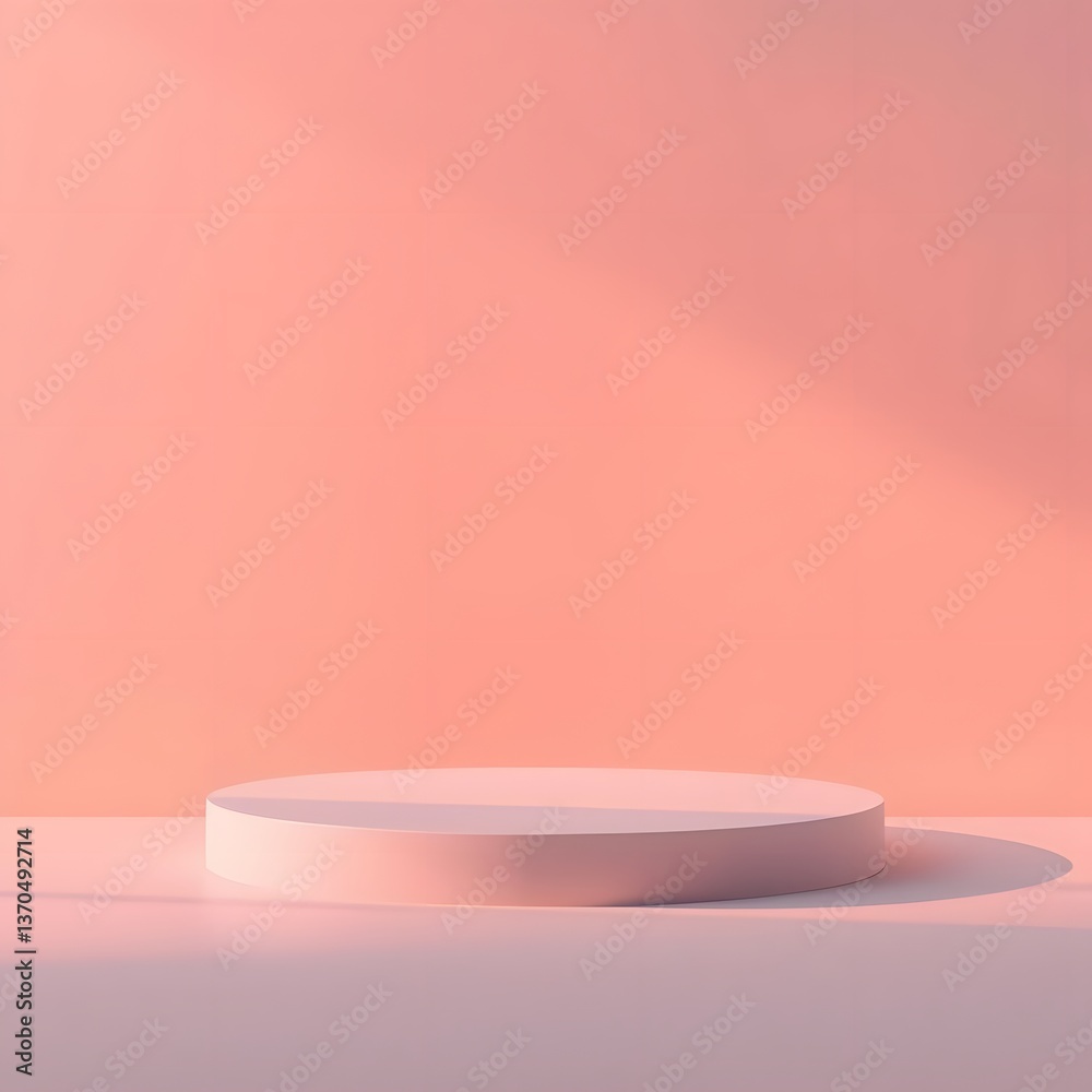 Soft Sunset Gradient Podium for Product Mockup with Dynamic Light Play Soft Sunset Gradient Podium for Product Mockup with Dynamic Light Play