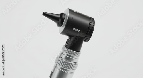 Detailed Otoscope View with Natural Light Against Plain White Background