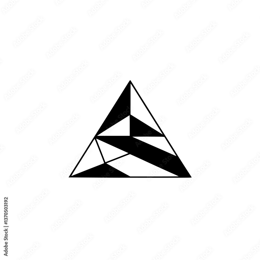 Geometric Triangle: Modern Minimalist Design on Neutral Background Geometric Triangle: Modern Minimalist Design on Neutral Background
