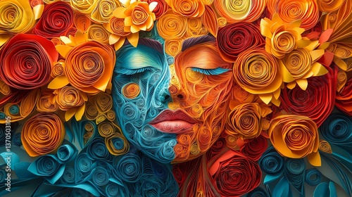 art future self A vibrant representation of identity and nature, blending floral elements with artistic expression to evoke emotions and beauty.