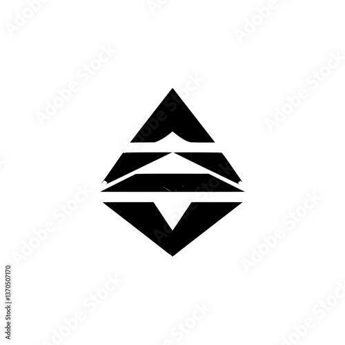 Free Download Abstract Geometric Black Diamond Icon on White Background - GFXLoad