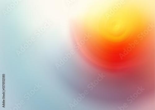 Abstract Gradient Match Light Blue Orange Blurred Background.
