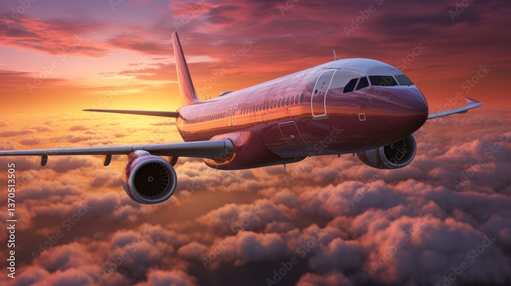 airplane in clouds at sunset close up backgrounf airplane in clouds at sunset close up backgrounf