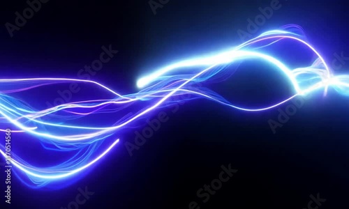 Abstract Neon Light Trails Video animation