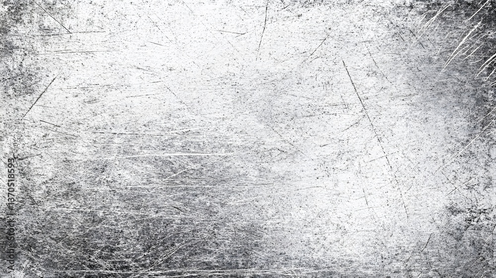 Obraz premium Scratched Metal Texture Background Grey White