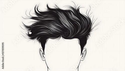 Windswept Hair for Graphic Illustration.