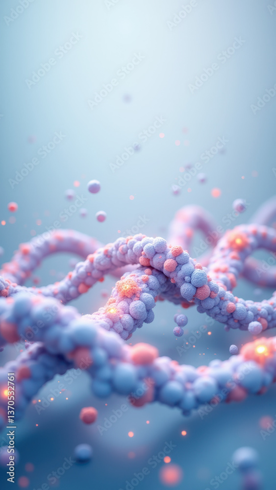 Close-up view of Nicotinamide Adenine Dinucleotide (NAD+) structure with spherical elements representing its role in cellular processes. Close-up view of Nicotinamide Adenine Dinucleotide (NAD+) structure with spherical elements representing its role in cellular processes.