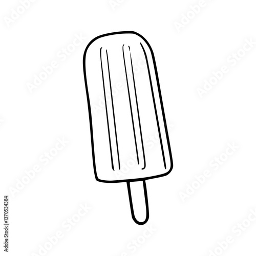 frozen treat on a stick outline
