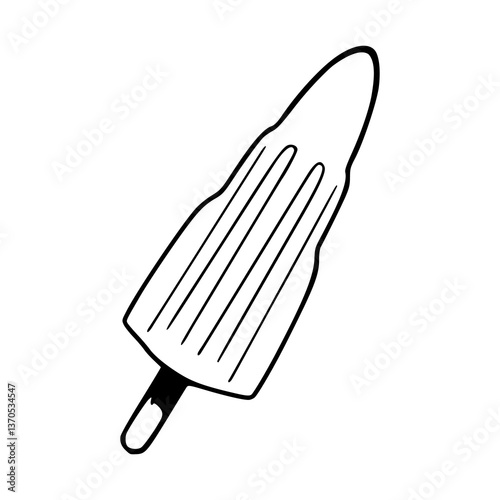 frozen treat on a stick outline