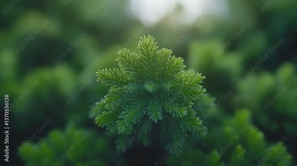 A Small Evergreen Tree in Lush Green Foliage A Small Evergreen Tree in Lush Green Foliage
