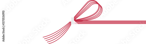 Line illustration Summer in Japan icon set Sympathy envelope