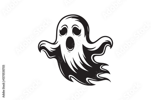 ghost Black and White Vector