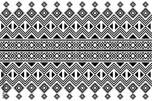 Black and white , Geometric, seamless,pixel traditional ethnic, thai pattern, fabric pattern for textiles, rugs, wallpaper, clothing, sarong, batik, print, background, cover, illustration, vector.
