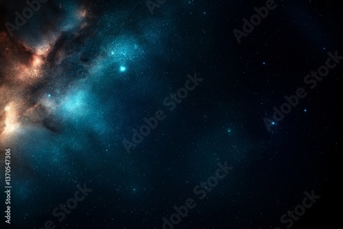 Starry Night Sky with Galaxy Explosion, Abstract Cosmos Concept, Space Stars in Deep Blue, Astronomy Beauty Pattern, Milky Way, Nebula, Celestial Space, Night Sky Exploration