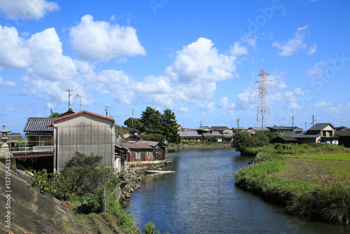Obraz na płótnie 愛媛県西条市 西条のベネチア w salonie