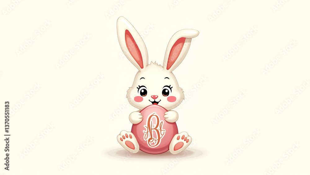 Fototapeta premium Delightful Easter Bunny Vector Illustration