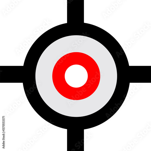 vector illustration of a red target
