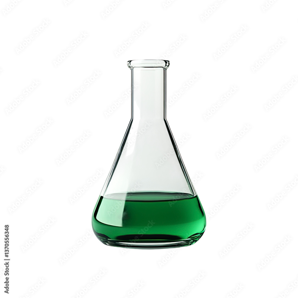 Laboratory Flask with green Chemical Solution Laboratory Flask with green Chemical Solution