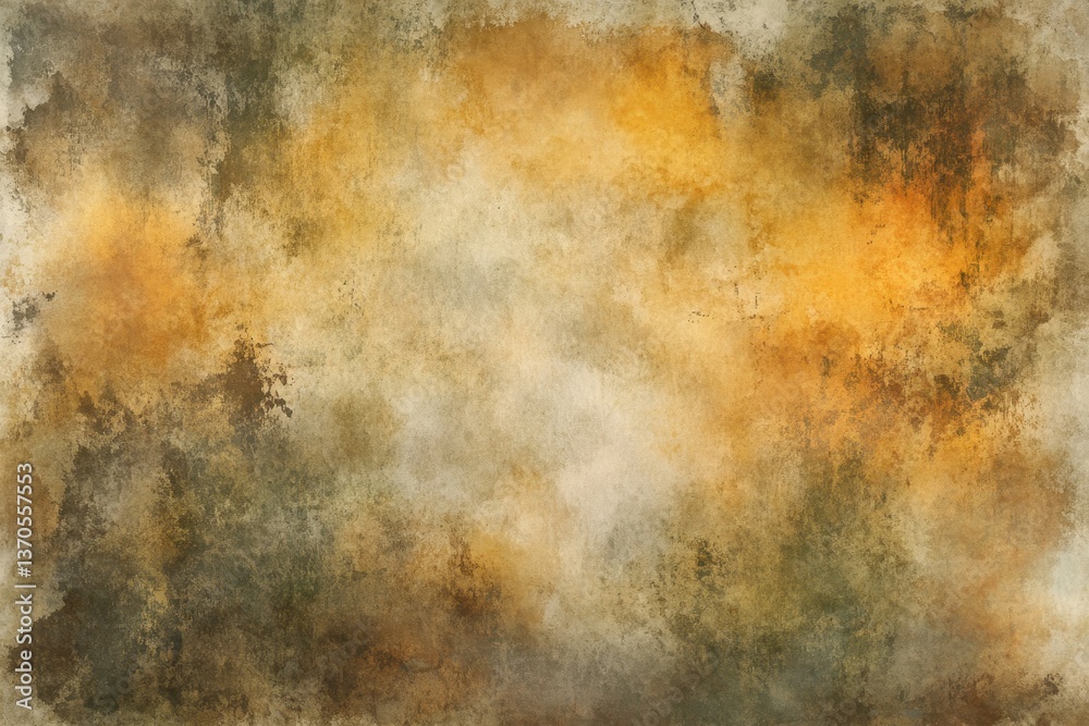Fototapeta premium Autumnal Watercolor Texture Warm Earth Tones Background.