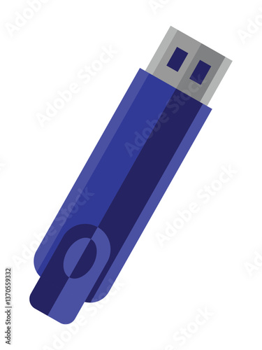 Pen drive vector icon. Simple website usb drive vector, icon graphic design. Flat style pen drive icon sign isolated on white background. Simple silhouette element symbol. Vector illustration.