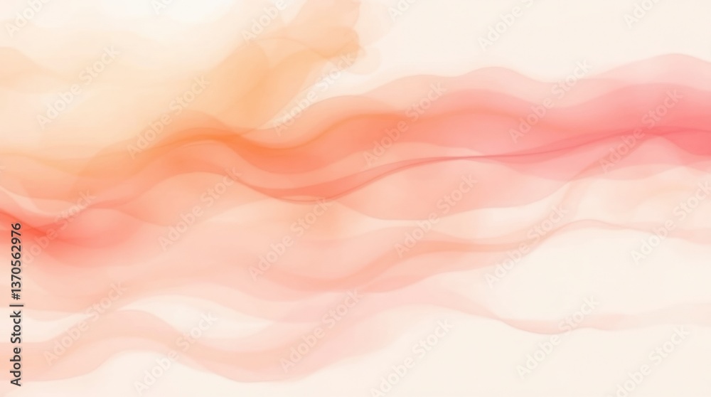 Fototapeta premium Peach Coral Wave Abstract
