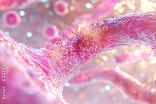 Futuristic Medical Illustration of CRISPR Gene Editing for Leukemia Treatment, Nanotechnology Bioengineering, Glowing DNA Strands, High-Resolution Molecular Structures, Medical Science Detail