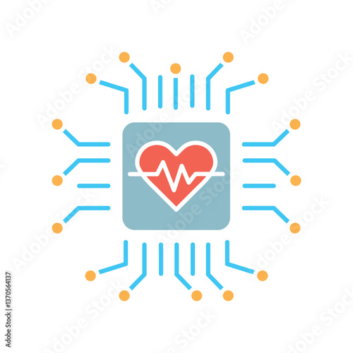 artificial intelligence black line icon.