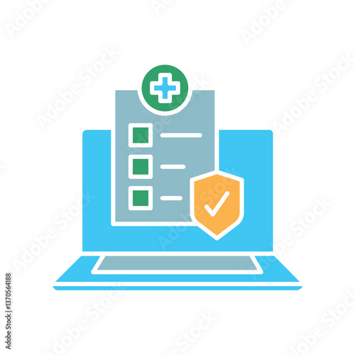 Clinical medical protocols black line icon.