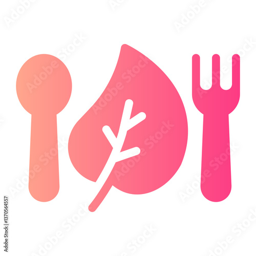 raw food diet gradient icon