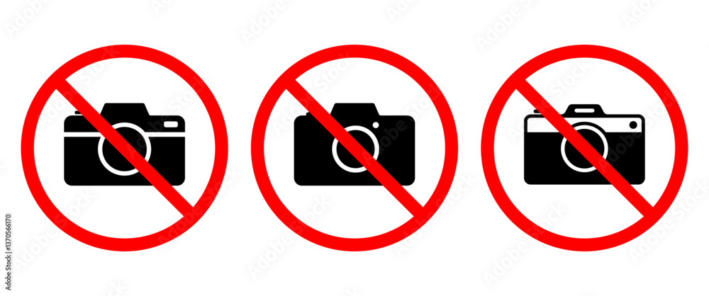 No Photo sign, Isolated No camera icon set, Warning graphic elements, Clip art and illustration on transparent background (Editable) No Photo sign, Isolated No camera icon set, Warning graphic elements, Clip art and illustration on transparent background (Editable)