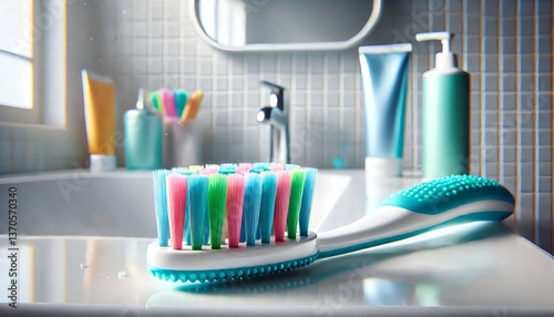 toothbrush with toothpaste