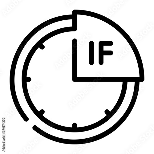intermittent fasting line icon