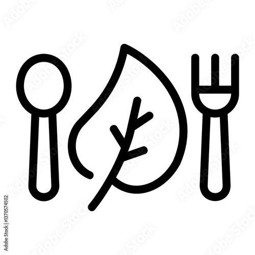 raw food diet line icon