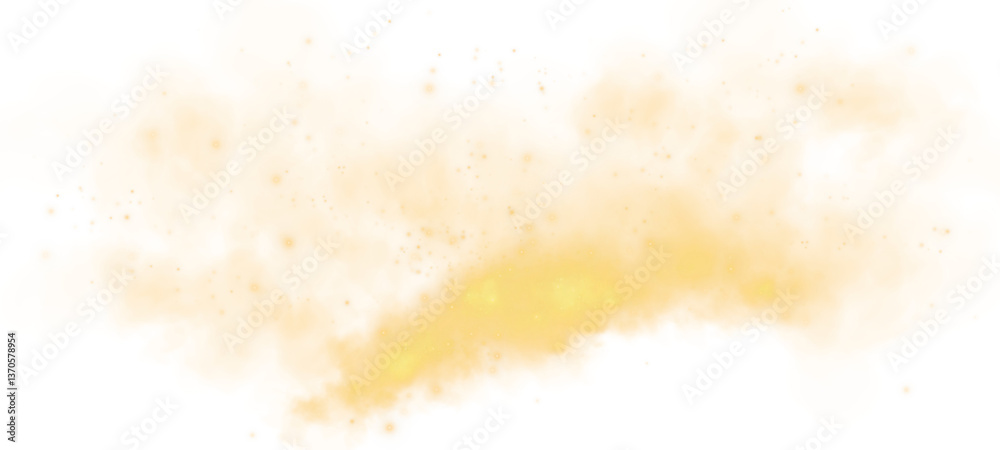 Magic yellow smoke with glitter and small particles of twinkling stars. Fog with luminous particles. Yellow vapor with stardust. Morning fog over land or water surface, magic haze. Fog or smoke. PNG. Magic yellow smoke with glitter and small particles of twinkling stars. Fog with luminous particles. Yellow vapor with stardust. Morning fog over land or water surface, magic haze. Fog or smoke. PNG.